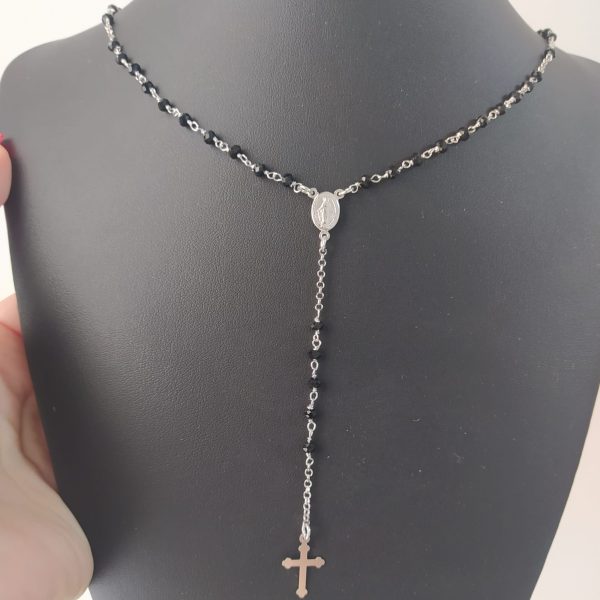 collana rosario nero